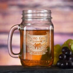 Boho Girl Gyspy Soul Hippie Chick Mason Jar Mug