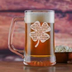 Luck Of The Irish St. Patrick's Day Beer Mug