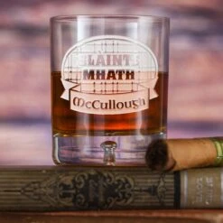 Scottish Toast Personalized Crystal Rocks Whisky Glass Gift