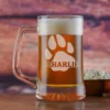 Dog's Name And Paw Print On Beer Mug, Dog Lover Gifts