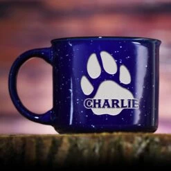 Dog Lovers Custom Blue Campfire Mug