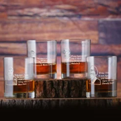 Love Knows No Color, Black Leader Quotes Whiskey Glass Set