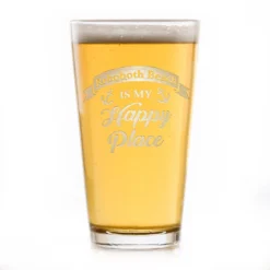Happy Place Pint Beer Glass Custom Gift -crystal imagery shop M150 Anchor Pub