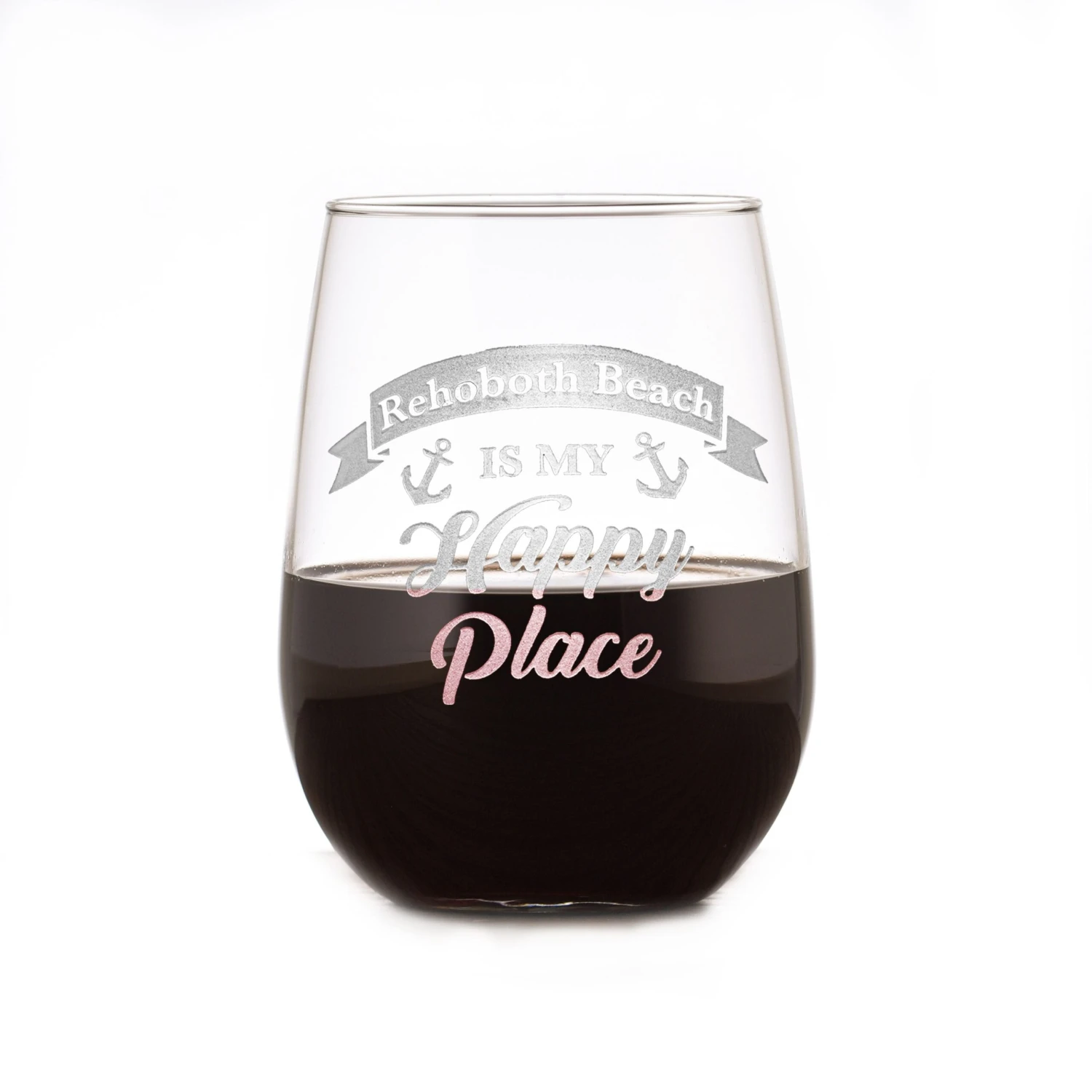 Happy Place Stemless Wine Glass Gift 2 Happy Place Stemless Wine Glass Gift - Image 2