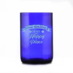 Happy Place Blue Recycled Glass Gift -crystal imagery shop M150 Star blue scaled