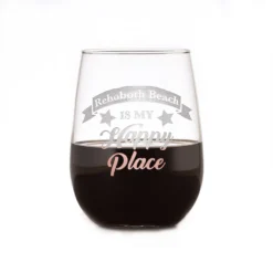 Happy Place Stemless Wine Glass Gift 9 Happy Place Stemless Wine Glass Gift -crystal imagery shop M150 Star stemless scaled