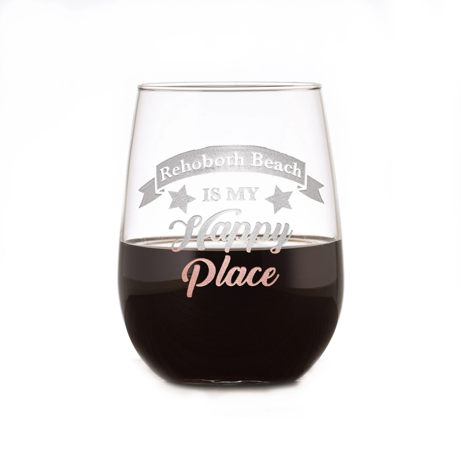 Happy Place Stemless Wine Glass Gift 4 Happy Place Stemless Wine Glass Gift - Image 4