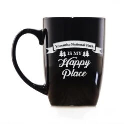 Happy Place Custom Coffee Mug -crystal imagery shop M150 Tree blackcoffeemug