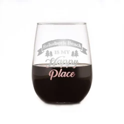 Happy Place Stemless Wine Glass Gift 10 Happy Place Stemless Wine Glass Gift -crystal imagery shop M150 Tree stemless scaled