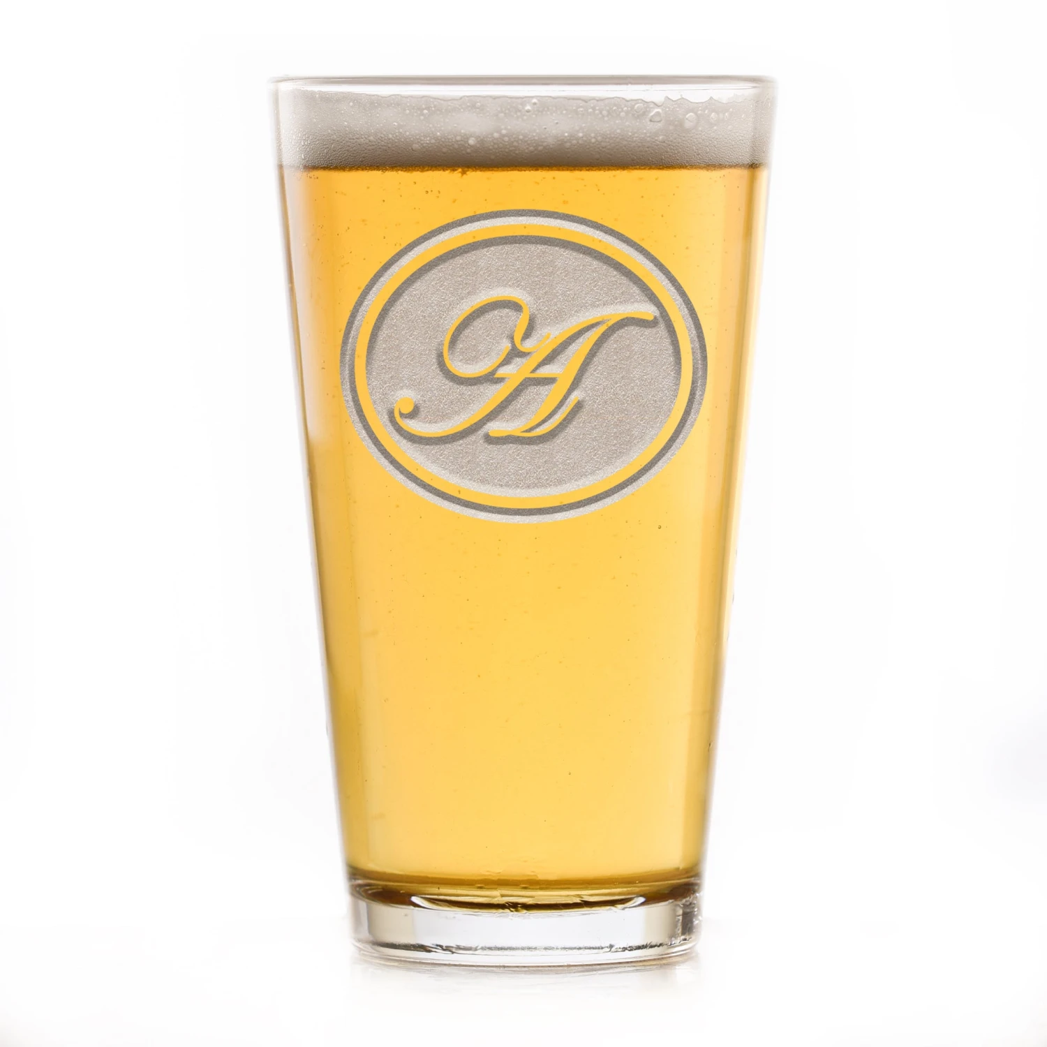 Engraved Pint Glass With Monogram 2 Engraved Pint Glass With Monogram - Image 2