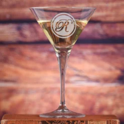 Engraved Crystal Martini Cosmo Glass