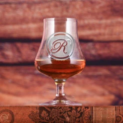 Deep Etched Crystal Whiskey Nosing Glass
