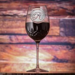 Engraved Monogram Waterford Wine Glass