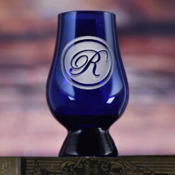 Personalized Blue Glencairn Whisky Glass