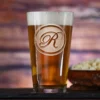 Engraved Pint Glass With Monogram