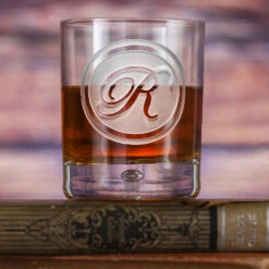 Whiskey DOF Glass With Monogram