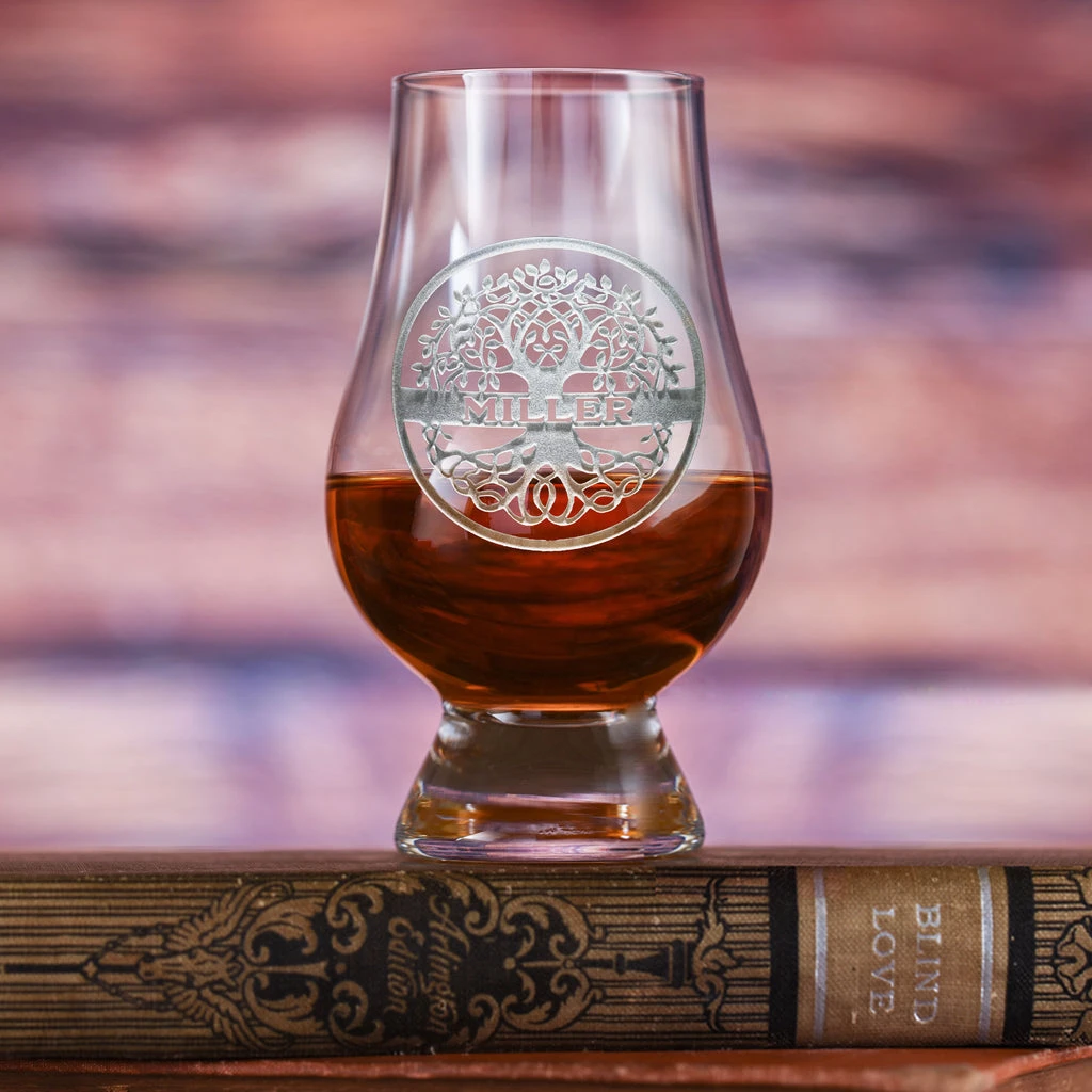 Family Tree Engraved Glencairn Scotch Glass Gift 1 Family Tree Engraved Glencairn Scotch Glass Gift