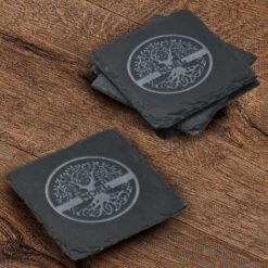 Family Tree Personalized Slate Coasters, SET OF 4
