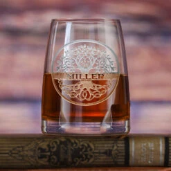 Family Tree Custom Rocks DOF Glass, Stolzle Crystal