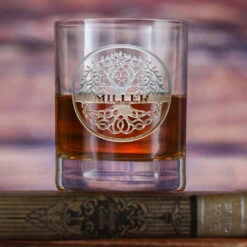 Family Tree Stolzle Crystal Rocks DOF Glass