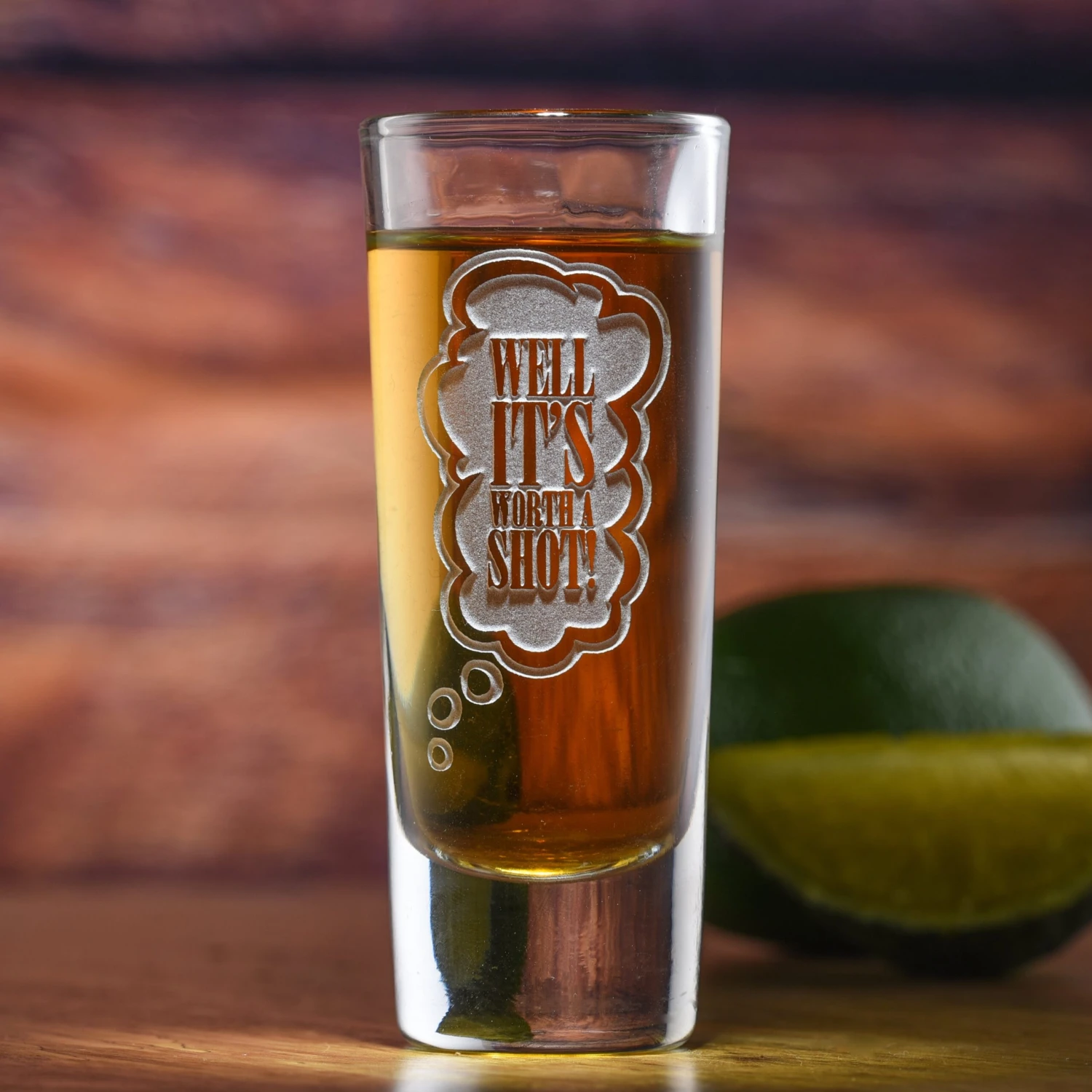 It's Worth A Shot, Engraved Tequila Shooter Glass Gift 1 It's Worth A Shot, Engraved Tequila Shooter Glass Gift