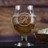 Monogram Etched Belgian Beer And Cider Glass