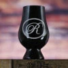 Black Glencairn Whisky Glass With Monogram