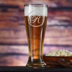 Monogram Pilsner Beer Glass