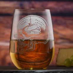 Skull Bones Model Stemless Wine Glass Set Of 2