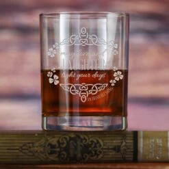 May Love And Laughter Light Your Days, Irish Blessing Rocks Glass Gift