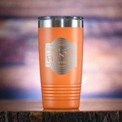 Your Own Whiskey Distillery Label Travel Coffee Tumbler -crystal imagery shop M202 ORANGE tumbcoffee
