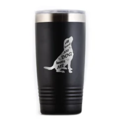 At Least My Dog Loves Me Travel Coffee Tumbler Gift -crystal imagery shop M203 TUMB Black scaled