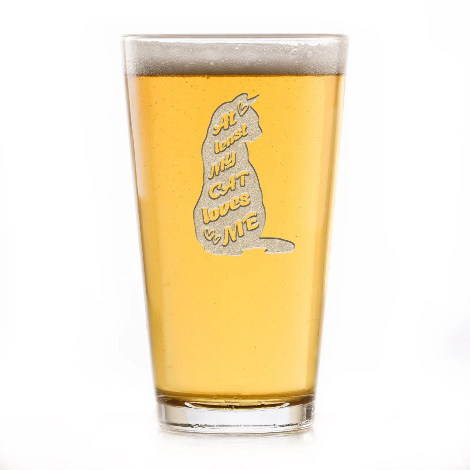 At Least My Cat Loves Me Pint Glass Gift 2 At Least My Cat Loves Me Pint Glass Gift - Image 2