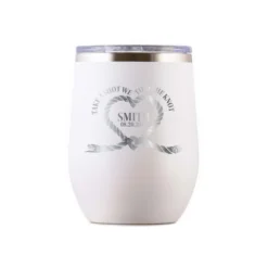 Take A Shot We Tied The Knot Stemless Wedding Tumbler Gift -crystal imagery shop M210 white lesstumb whitebg scaled