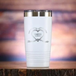 We Tied The Knot Wedding Favor Travel Tumbler Gift -crystal imagery shop M210 whitetumb coloredbg scaled