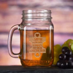 Puzzle Piece Wedding Favor Mason Jars