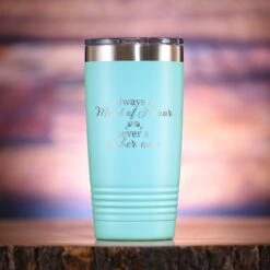 Always A Maid Of Honor Never A Sober One Travel Tumbler -crystal imagery shop M216 aqua tumb coloredbg 1
