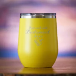 Pairs Well With Bridesmaid Duties Wine Tumbler Gift -crystal imagery shop M217 yellow tumbless coloredbg scaled