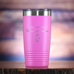 Pairs Well With Maid Of Honor Duties Travel Tumbler Gift -crystal imagery shop M218 pink tumb coloredbg 1 scaled