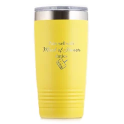 Pairs Well With Maid Of Honor Duties Travel Tumbler Gift -crystal imagery shop M218 yellow tumb whitebg scaled