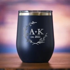 Wedding Favor Stemless Wine Insulated Tumbler Gift