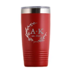 Wedding Favor Insulated Travel Tumbler Gift -crystal imagery shop M222 TUMB Red scaled