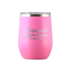 Bridesmaid And Maid Of Honor Wine Tumbler Gift 8 Bridesmaid And Maid Of Honor Wine Tumbler Gift -crystal imagery shop M223 LESS TUMB Pink scaled