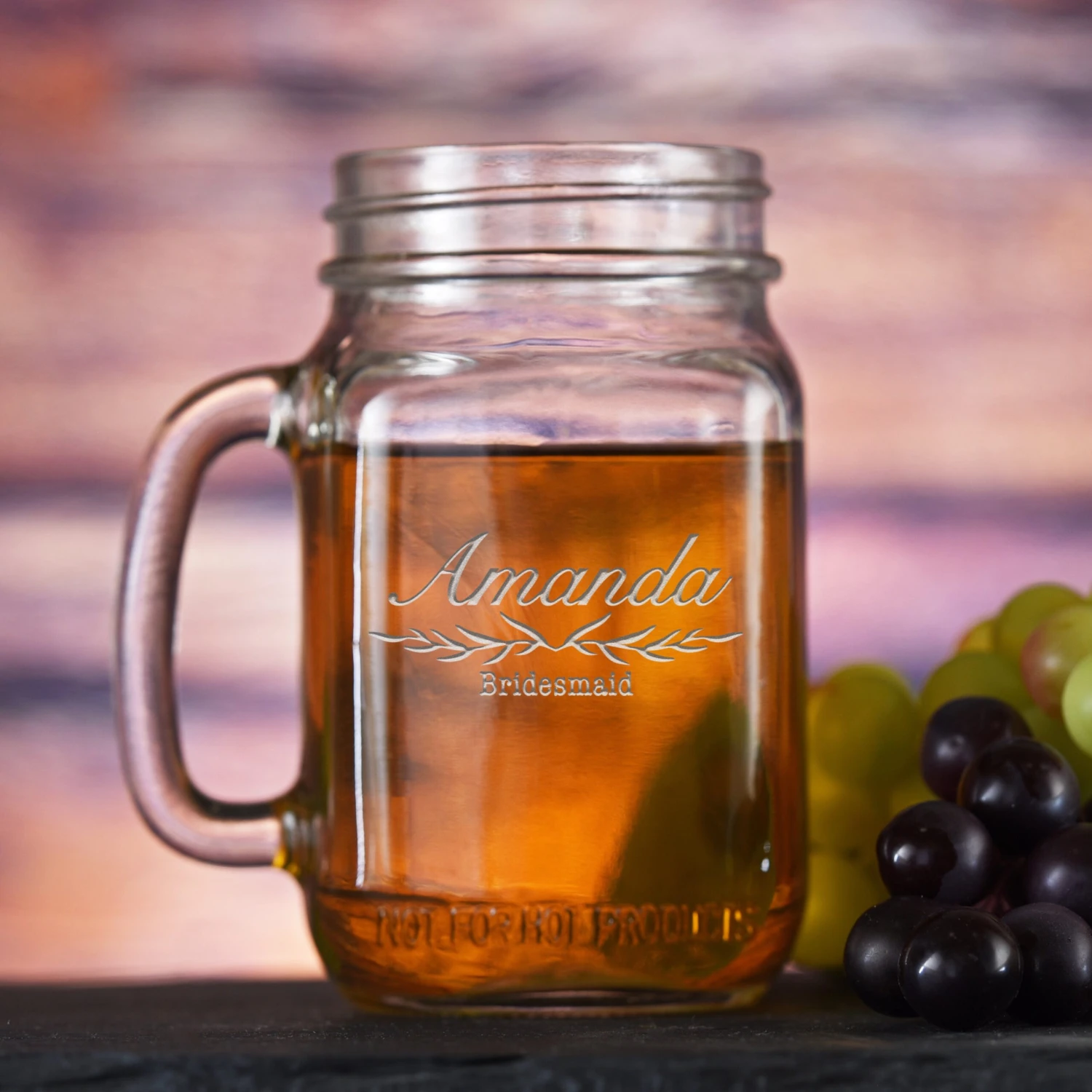 Bridesmaid Custom Wedding Party Gift Mason Jar 1 Bridesmaid Custom Wedding Party Gift Mason Jar