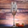 Two Name Monogram Engraved Champagne Glass