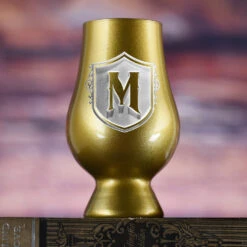 Gold Glencairn Whisky Glass Engraved With Crest