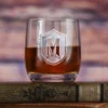 Shield Monogram Stolzle Weinland Crystal Rocks Whiskey Glass