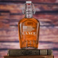 American Heroes Engraved Flask Gift For Men