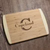 Bamboo Cutting, Charcuterie, Cheese Board With Monogram