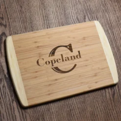 Bamboo Cutting, Charcuterie, Cheese Board With Monogram